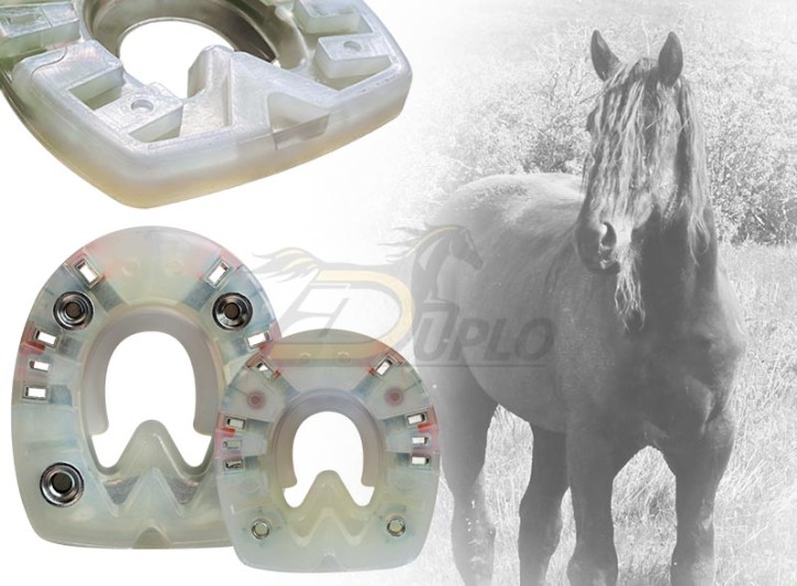 Heavy Duty Shoe (HDS) with Improved Abrasion Resistance for Draft Horses and Working Horses