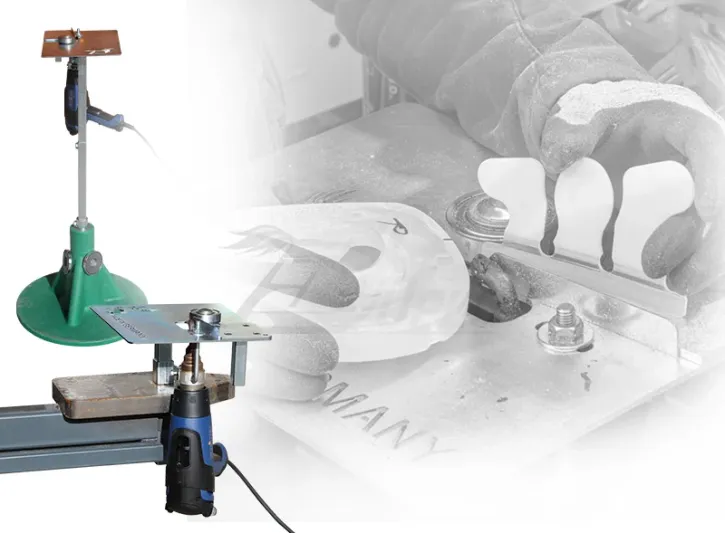 Plastic Welding Device for Individual Glue-On Horse Shoes