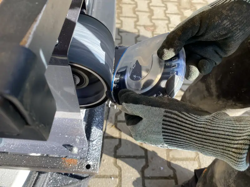 Herradura alternativa más barata al trabajar con la lijadora de banda