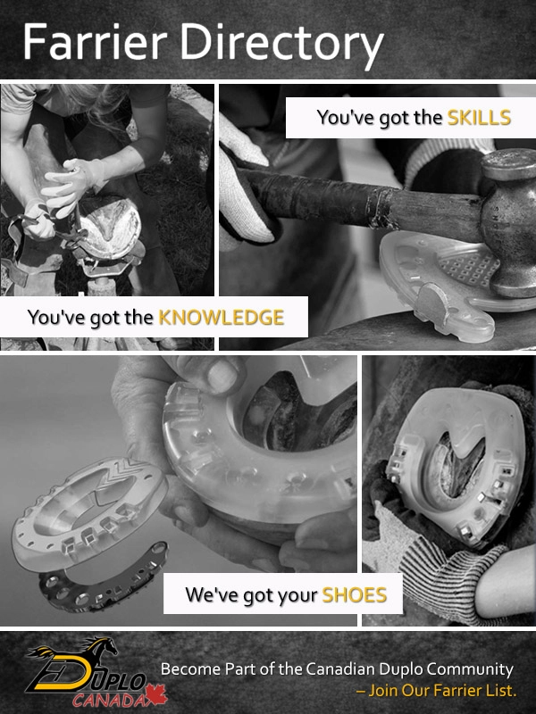 information for canadian duplo farrier directory - become part of the duplo community and join the canadian farrier list 