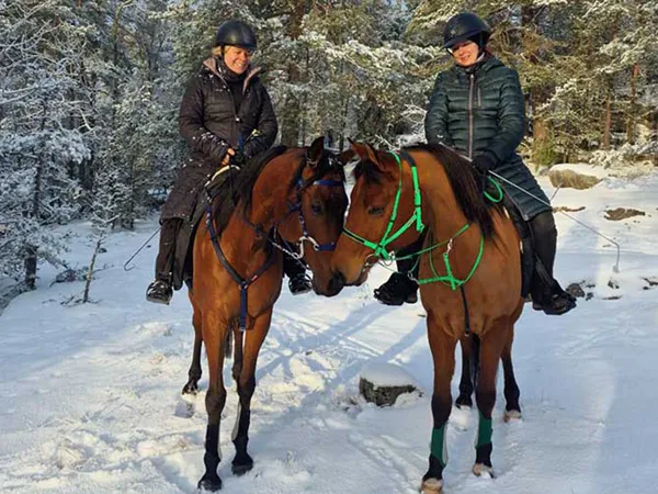 Une équipe d'endurance suédoise à l'entraînement en hiver.