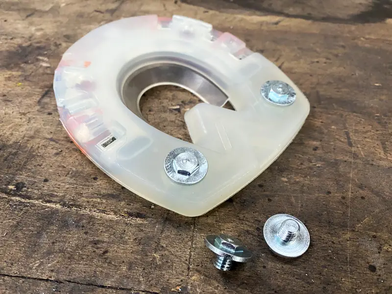 Studs with disk for additonal slip protection for your plastic shoe with metal core