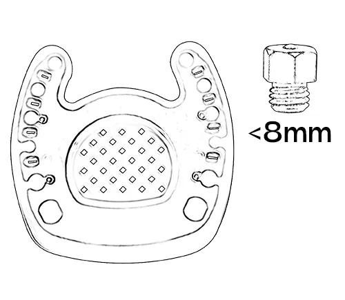 Open-toe shoe with traction studs. Studs must be ess than or equal to 8mm