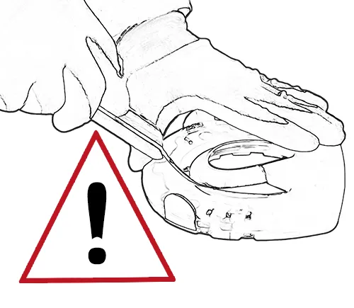 Caution when removing the synthetic rim.