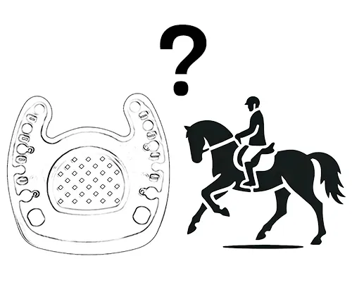 Large question mark: Can a horse with an open-toe shoe, whether nailed or glued on, be ridden?