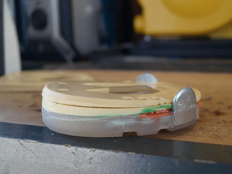 Two wedge pads for a 5 degree angle change in a clipped hybrid horseshoe