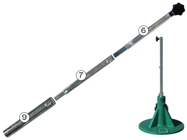 Instrucciones de montaje del tubo de soporte del dispositivo de soldadura para su uso en el trepie.