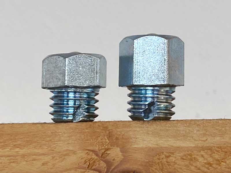 self-tapping studs in different heights