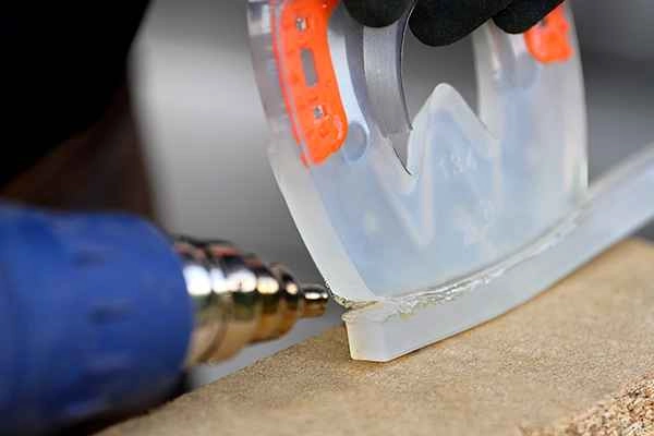 Modification: Plastic extensions can be used to lengthen a shoe that is too short.