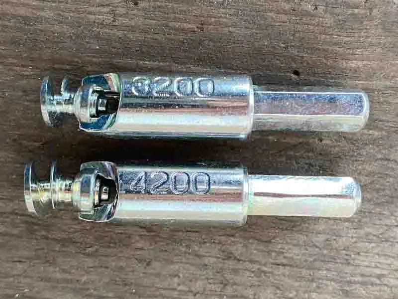 Quick Stud Application Tool — also known as spike adapter — in different sizes