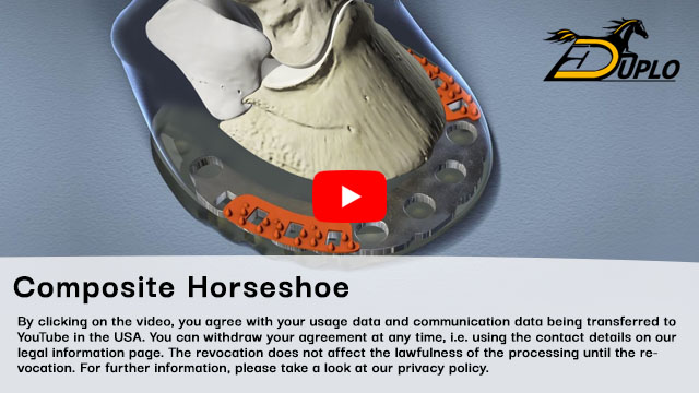 Video: Functionality of a hybrid urethane horse shoe with metal inlay on the horse's hoof