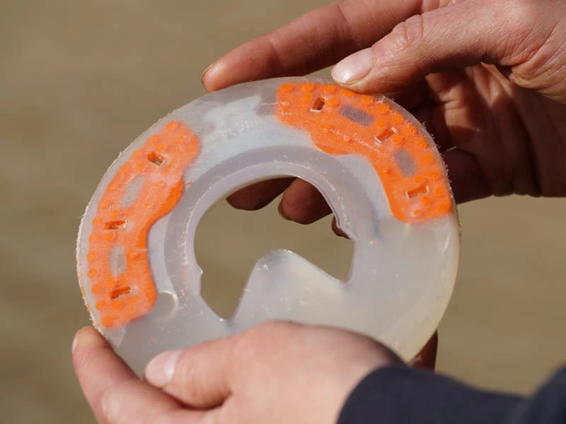 Composite Horse Shoe after the knobs have been grinded off