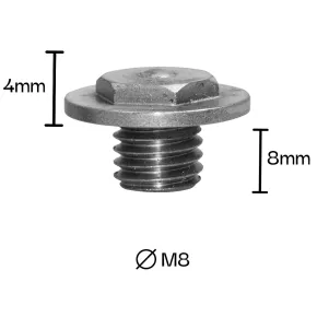 Ramplones antideslizantes 4mm (M8) con disco