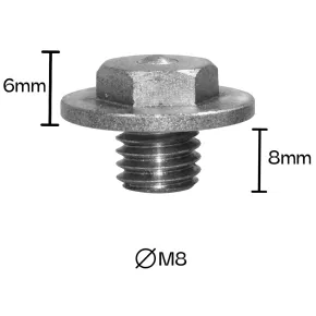 Ramplones antideslizantes 6mm (M8) con disco